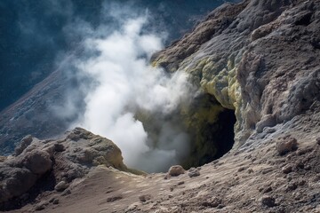 smoke from the cave