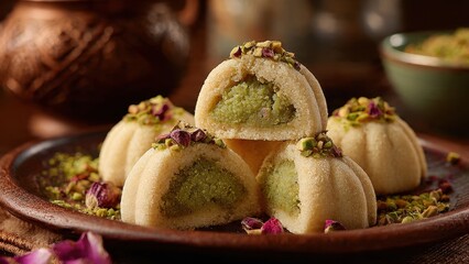 Pistachio Ma&rsquo;amoul with Mahlab & Cardamom