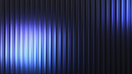 Abstract background design with reeded glass effect, 3d render
