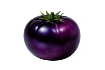 Indigo rose heirloom tomato, offering antioxidant-rich nutrition and organic goodness. Isolated for design versatility