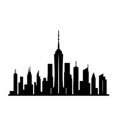 Obraz premium Modern City Skyline Silhouette Vector Illustration