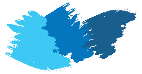 Obraz premium Set of black grunge paint brush strokes isolated on white background, abstract ink design elements