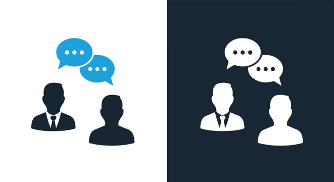 Two people engaging in conversation