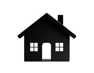 Simple Black House Icon Illustration Design.