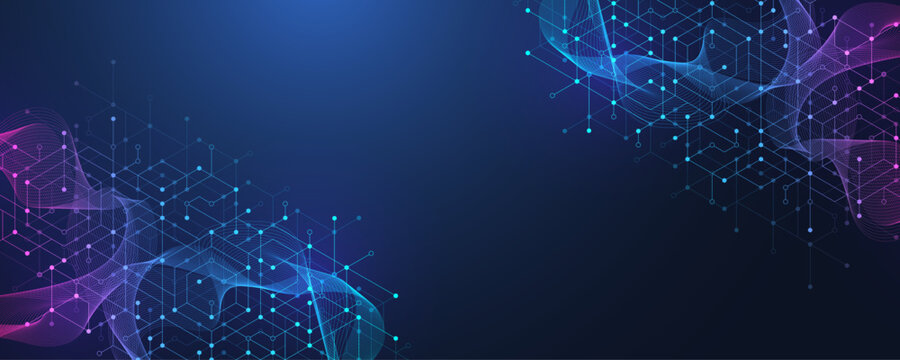 Abstract digital blockchain cube blocks concept. 3D big data cubes quantum computer technology idea. Artificial intelligence data core cubes design element