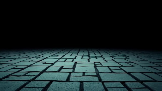 Abstract stone floor pattern against black background for visual design