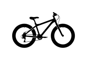 Fototapeta premium Black Mountain Bike Illustration