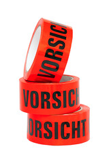 Absperrband mit Aufschrift Vorsicht