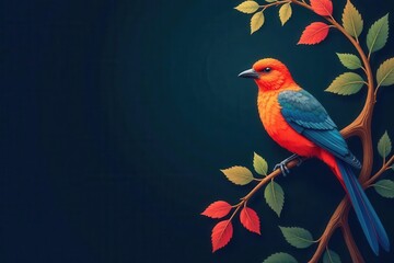 Elegant, flowing lines depict stylized birds perched on gracefully curved branches , outline, nature art