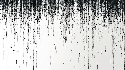 Abstract background of falling binary code. Digital data stream with a matrix effect. Technology and information flow concept with copy space
