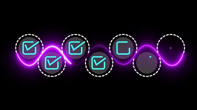Error warning concept on the black background. Warning system for notification error and maintenance. Motion graphics of Incident, risk, contingency management. 4k video animation.