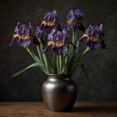 Irises in vase