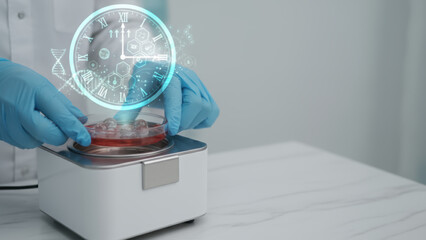 Longevity research benefits from advanced technology laboratory settings where scientists use precise equipment to explore cellular aging