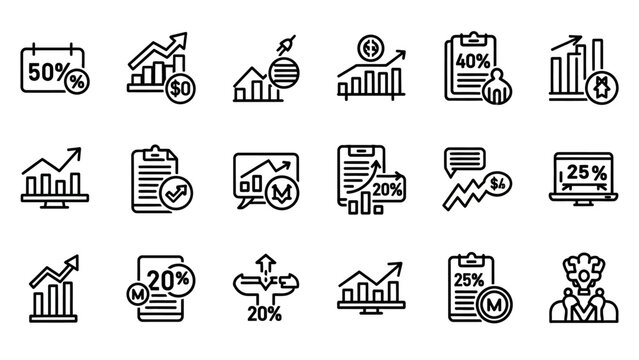 Collection of Business and Finance Icons.