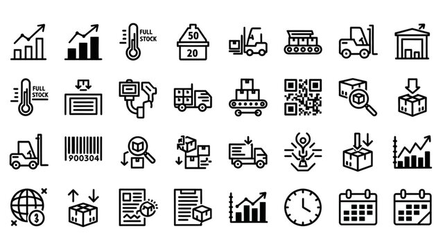Collection of Business and Industry Icons.