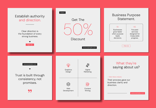 Clean Business Purpose Social Media Carousel with Modern Typography