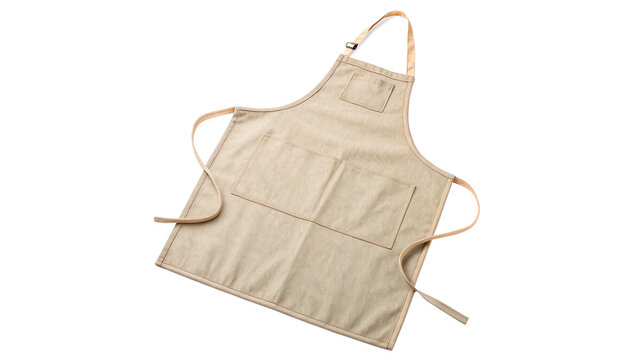 A kitchen apron lies isolated on transparent background	