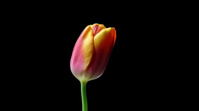 Tulip bloom and fade: timelapse of vibrant flower's life cycle transformation