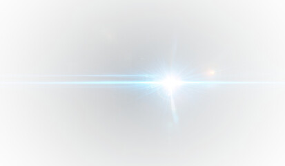 Shiny lens flare with futuristic spotlight glow background