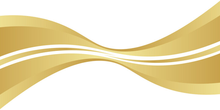 gold wave curve, golden wave corner shape for element, stripes ribbon golden graphic, striped gold. eps 10