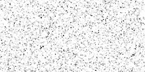 Naklejka premium Terrazzo background with scattered gray dots. Rock spatter stone marble backdrop. white wall texture with noise overlay pattern. Vintage quartz terrazzo flooring.