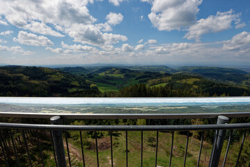 Fototapeta premium Baden-Württemberg - Freiamt - Hünersedel Turm - Panoramatafel