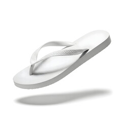 White Flip Flop on White Background.