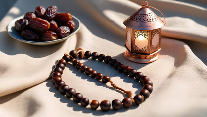 Medjool Moments: Chocolate-Brown Beads, Date Caramel Tones and Copper Lantern Glow