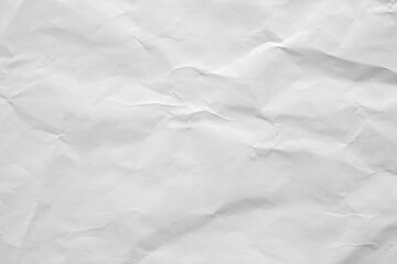 Fototapeta premium Blank white wrinkled crumpled paper sheet texture background