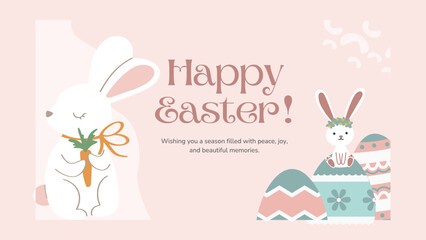 Purple Pink Yellow Colorful Easter Egg Hunt Presentation, cartoon, vector, illustration, children, love, child, baby, card, kids, fun, flower, frame, bear, animal, family, design, greeting, people, gr