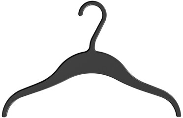 Black clothes hanger