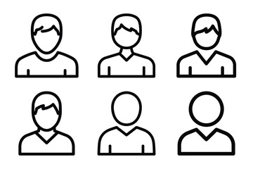 Fototapeta premium Minimalist Modern member social influence outine icons set with editable stroke.