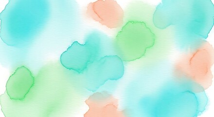 Soft watercolor ink blobs in pastel colors background