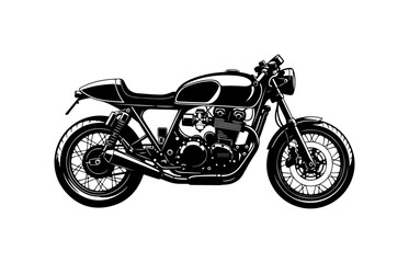 Fototapeta premium Classic Motorcycle Illustration