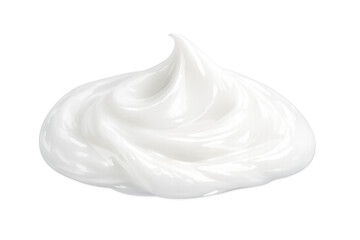 White swirl of moisturizing cream or lotion for beauty and skincare, isolated on transparent background