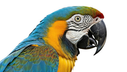 Fototapeta premium Closeup of a Blue and Gold Macaw Parrot.