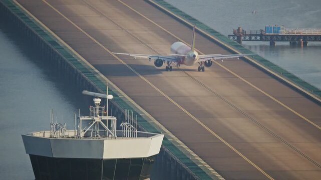  macau airport from a high vantage point