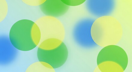 Soft green bokeh circles light abstract background