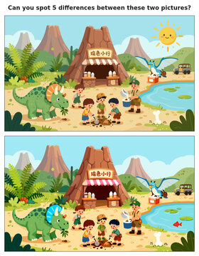 Spot the Difference Kids Activity Sheet &ndash; Fun Puzzles & Brain Teasers for Children | Educational Games & Challenges