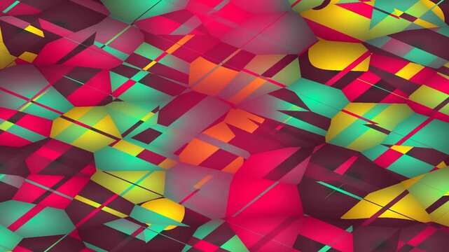 Exploring Dynamic Colorful Geometric Motion in Abstract Visual Scene