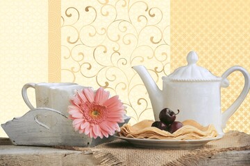 Modern quartz surface smooth stone appeal for decor visuals. Mockup. 3D Rendering