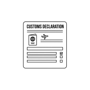 Customs declaration form