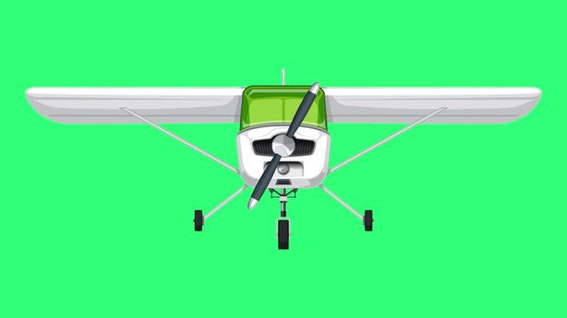 Aircraft light small plane video green background no copyright