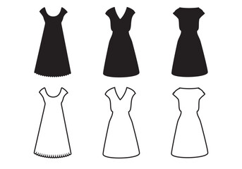 A set of womens clothes.Different apparel collection. Modern casual dress