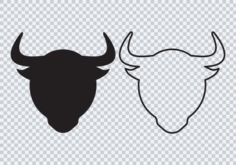 vector illustration of a bull