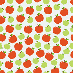 Fototapeta premium Seamless Pattern of Red Apples
