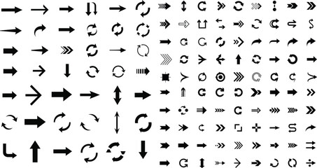 Fototapeta premium Arrow Icon Set Navigation Direction Pointer UI Vector
