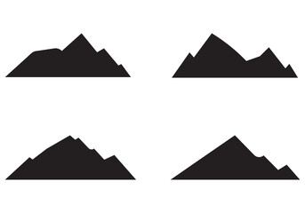 Mountains icon vector set. Set of mountains icons isolated