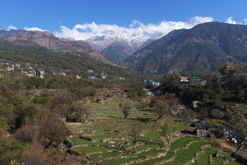landscape view of dharamshala valley at himachal pradesh