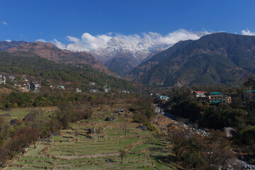 dharamshala valley landscape view at himachal pradesh